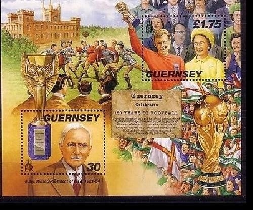 GUERNSEY BLOCK 21 POSTFRISCH(MINT) 150 JAHRE FUSSBALLSPORT AUF GUERNSEY 1998