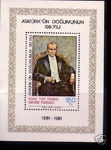 TÜRKISCH ZYPERN BLOCK 2 POSTFRISCH(MINT) - KEMAL ATATÜRK 1981
