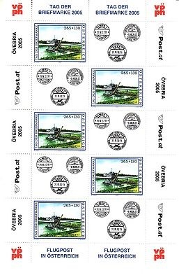 ÖSTERREICH MI-NR. 2532 POSTFRISCH(MINT) KLEINBOGEN TAG DER BRIEFMARKE 2005 FLUGZEUG