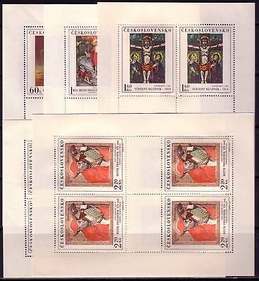 TSCHECHOSLOWAKEI MI-NR. 1910-1914 BRIEFMARKEN KLEINBOGENSATZ POSTFRISCH(MINT) KUNST NATIONALGALERIEN (IV)