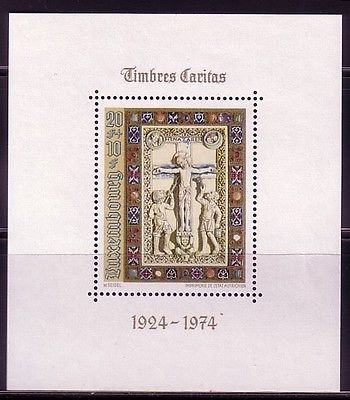 LUXEMBOURG BLOCK 9 POSTFRISCH(MINT) CARITAS 1974 ELFENBEINSKULPTUR