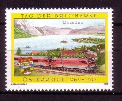 ÖSTERREICH MI-NR. 2887 POSTFRISCH(MINT) TAG DER BRIEFMARKE 2010 HOCHGESCHWINDIGKEITSZUG