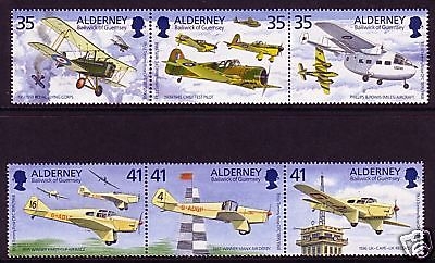 ALDERNEY MI-NR. 83-88 POSTFRISCH(MINT) ZD TOMMY ROSE - TESTPILOT - JAGDFLIEGER - SPORTFLIEGER