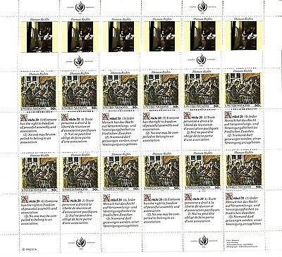 UNO NEW YORK MI-NR. 640-641 POSTFRISCH(MINT) KLEINBOGENSATZ 1992 MENSCHENRECHTE (IV)