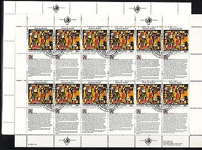UNO NEW YORK MI-NR. 651-652 GESTEMPELT(USED) KLEINBOGENSATZ MENSCHENRECHTE (V) 1993