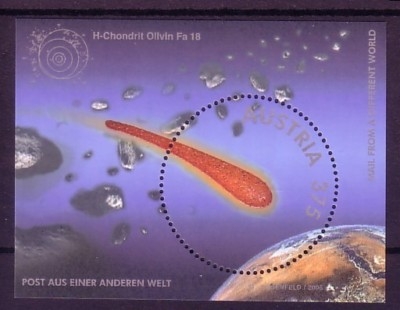 ÖSTERREICH BLOCK 32 POSTFRISCH(MINT) METEOR MIT METEORITENSTAUB 2006