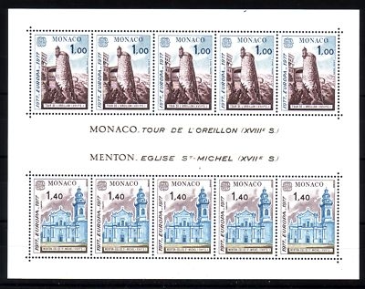 MONACO BLOCK 11 POSTFRISCH EUROPA 1977 LANDSCHAFTEN