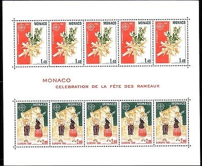 MONACO BLOCK 17 POSTFRISCH EUROPA-CEPT 1981 FOLKLORE