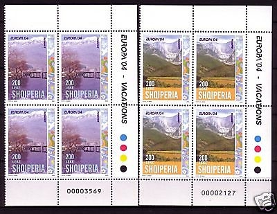 ALBANIEN MI-NR. 2966-2967 A POSTFRISCH(MINT) 4er BLOCK EUROPA CEPT 2004 FERIEN