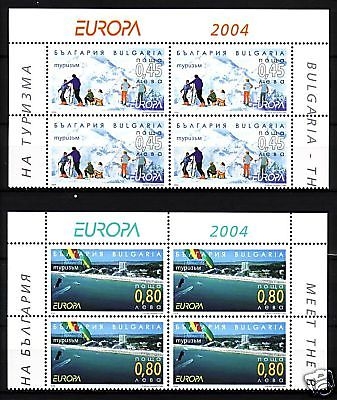 BULGARIEN MI-NR. 4649-4650 POSTFRISCH(MINT) EUROPA 2004 FERIEN 4 er BLOCK