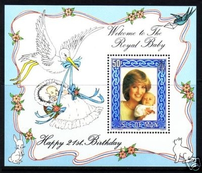 INSEL MAN BLOCK 6 POSTFRISCH(MINT) PRINZESSIN DIANA & PRINZ WILLIAM
