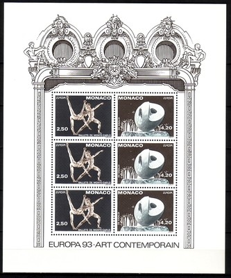 MONACO BLOCK 59 POSTFRISCH EUROPA CEPT 1993 - ZEITGENÖSSISCHE KUNST