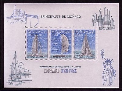MONACO BLOCK 30 POSTFRISCH(MINT) TRANSATLANTISCHE SEGELREGATTA MONACO - NEW YORK