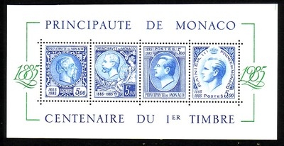 MONACO BLOCK 31 POSTFRISCH(MINT) 100 JAHRE BRIEFMARKEN VON MONACO