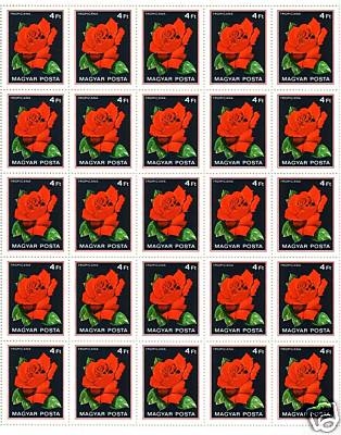 UNGARN MI-NR. 3548-3554 A POSTFRISCH BOGENSATZ (50) ROSEN 1982