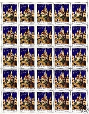UNGARN MI-NR. 3571-3572 A POSTFRISCH BOGENSATZ (50) TAG DER BRIEFMARKE 1982 DENKMÄLER