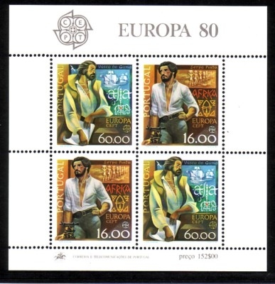 PORTUGAL BLOCK 29 POSTFRISCH(MINT) CEPT 1980 PERSÖNLICHKEITEN - SEEFAHRER FORSCHER