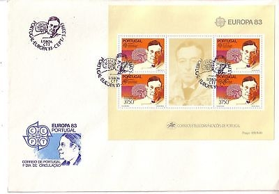 PORTUGAL BLOCK 40 FDC EUROPA 1983 GROSSE WERKE