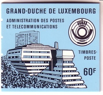LUXEMBURG MH 1 POSTFRISCH(MINT) (Blau) ROBERT SCHUMANN EUROPA MITLÄUFER