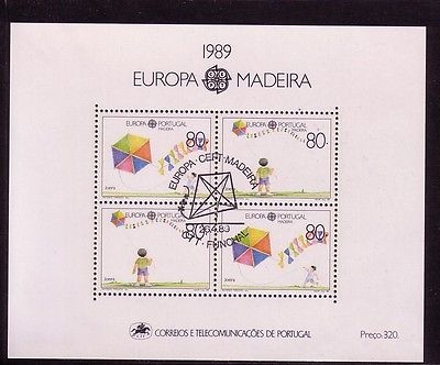 MADEIRA BLOCK 10 GESTEMPELT(USED) EUROPA 1989 KINDERSPIELE