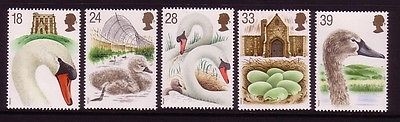 GROSSBRITANNIEN MI-NR. 1426-1430 POSTFRISCH(MINT) SCHWÄNE - SCHWANENZUCHT