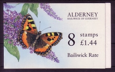 ALDERNEY MH 0-3 POSTFRISCH(MINT) FAUNA u. FLORA SCHMETTERLING