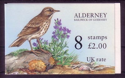 ALDERNEY MH 0-4 POSTFRISCH(MINT) FAUNA u. FLORA STRANDPIEPER
