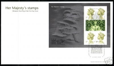GROSSBRITANNIEN MI-NR. 1871 KLEINBOGEN AUF FDC THE STAMP SHOW 2000 (II)