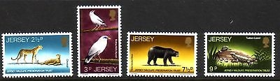 JERSEY MI-NR. 65-68 POSTFRISCH(MINT) WILDLIFE GEPARD BÄR ECHSE