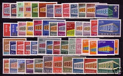 EUROPA CEPT JAHRGANG 1969 POSTFRISCH(MINT) 52 WERTE