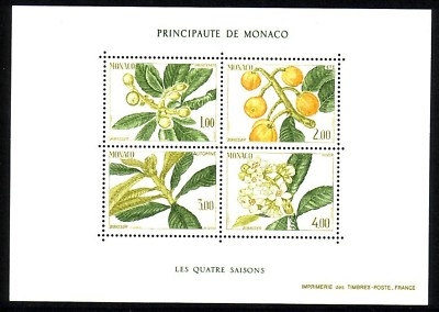 MONACO BLOCK 29 POSTFRISCH(MINT) DIE VIER JAHRESZEITEN III WOLLMISPEL 1985