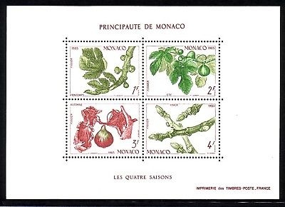 MONACO BLOCK 24 POSTFRISCH(MINT) DIE VIER JAHRESZEITEN (II) FEIGENBAUM 1983