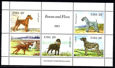 IRLAND BLOCK 4 POSTFRISCH(MINT) TIERE HUNDE: TERRIER SETTER WOLFSHUND