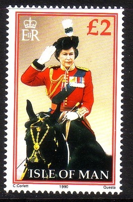 INSEL MAN MI-NR. 421 POSTFRISCH(MINT) KÖNIGIN ELIZABETH II. ZU PFERD BEI DER MILITÄRPARADE
