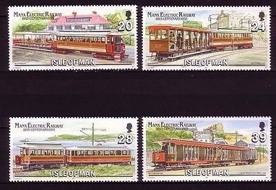 INSEL MAN MI-NR. 542-545 POSTFRISCH(MINT) STRASSENBAHNEN 1993 TRIEBWAGEN