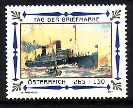 ÖSTERREICH MI-NR. 2669 POSTFRISCH(MINT) TAG DER BRIEFMARKE 2007 PASSAGIERSCHIFF HELOUAN