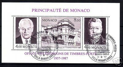 MONACO BLOCK 37 A GESTEMPELT AMT FÜR BRIEFMARKENAUSGABEN