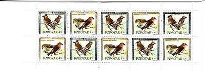 FÄRÖER MH 11 POSTFRISCH(MINT) INVASIONSVÖGEL 1996