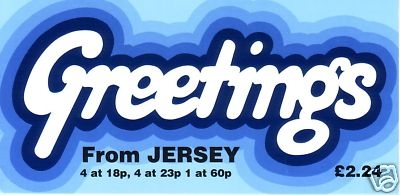 JERSEY MH 7 POSTFRISCH(MINT) GREETINGS HUND KATZE KÜKEN SCHWEIN PAPAGEI TAUBE
