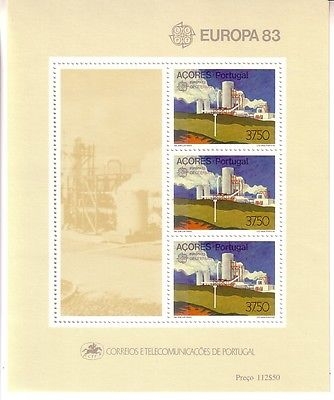 AZOREN BLOCK 4 POSTFRISCH(MINT) EUROPA 1983 GROSSE WERKE KRAFTWERK