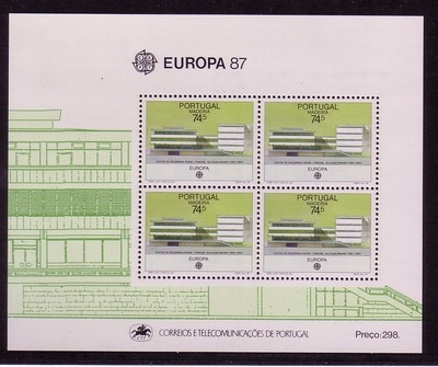 MADEIRA BLOCK 8 POSTFRISCH(MINT) EUROPA 1987 MODERNE ARCHITEKTUR