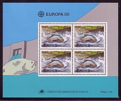 PORTUGAL BLOCK 50 POSTFRISCH(MINT) EUROPA CEPT 1986 FISCHE UMWELTSCHUTZ