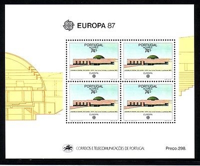 AZOREN BLOCK 8 POSTFRISCH(MINT) EUROPA 1987 MODERNE ARCHITEKTUR