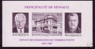 MONACO BLOCK 37 B POSTFRISCH(MINT) AMT FÜR BRIEFMARKENAUSGABEN
