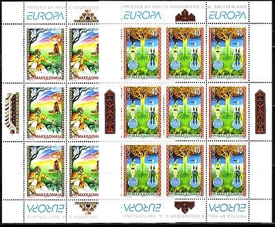 MAKEDONIEN MI-NR. 102-103 POSTFRISCH KLEINBOGENSATZ EUROPA 1997 SAGEN und LEGENDEN
