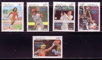 LAOS 1296-1300 POSTFRISCH(MINT) OLYMPISCHE SOMMERSPIELE BARCELONA 1992