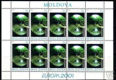 MOLDAWIEN MI-NR. 388 POSTFRISCH(MINT) KLEINBOGEN EUROPA 2001 WASSER