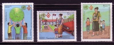 LAOS 1424-1426 POSTFRISCH(MINT) INTERNATIONALES JAHR DER FAMILIE