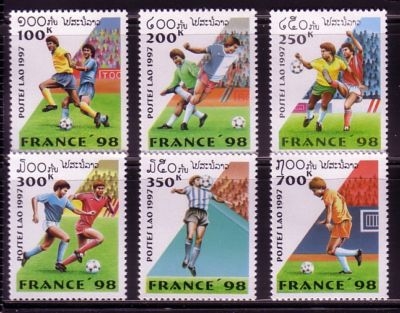 LAOS 1593-1598 POSTFRISCH(MINT) FUSSBALL WM FRANKREICH 1998 (II)