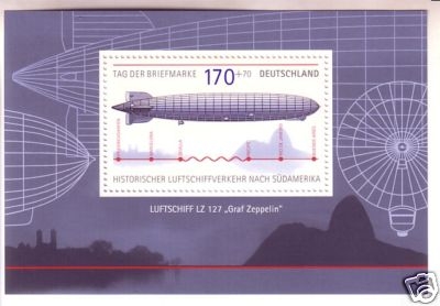 DEUTSCHLAND BLOCK 69 POSTFRISCH(MINT) ZEPPELIN TAG DER BRIEFMARKE 2007